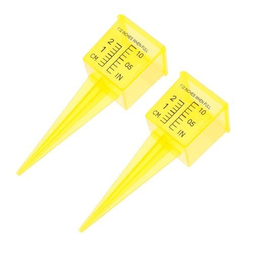 BESPORTBLE 2 Stück Sprinkler Gauge mit Weiter Öffnung Transparenter Regenmesser aus Robustem Kunststoff für Garten und Landwirtschaft Präzise Niederschlagsmessung zur Optimalen Bewässerung von BESPORTBLE