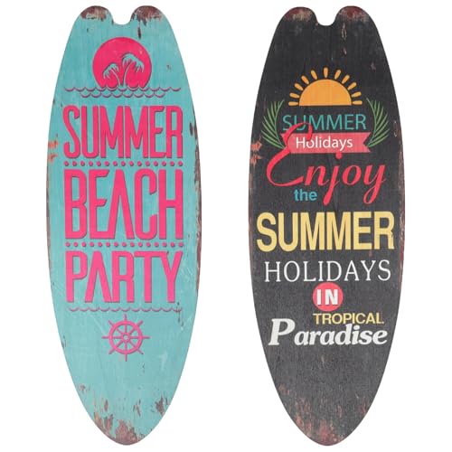 BESPORTBLE 2 Stück Surfbrett Holzschild Deko Für Sommerliche Strand Atmosphäre – Vintage Wanddekor Für Bar Und Zuhause, Wandkunst BESPORTBLE 2 Stück Surfbrett Holzschild Deko Für Sommerliche Strand Atmosphäre – Vintage Wanddekor Für Bar Und Zuhause, Wandkunst von BESPORTBLE