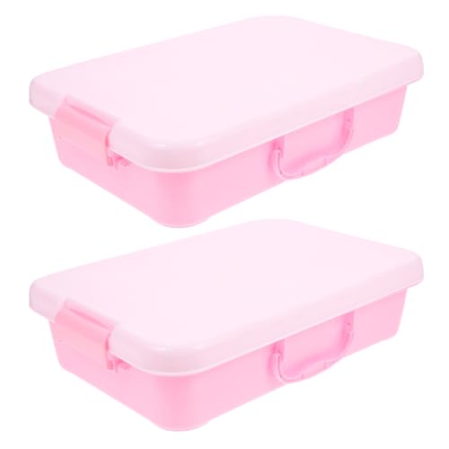 BESPORTBLE 2 Stück Teiliges Handheld mit Deckel Tragbare Aufbewahrungsbox für Sandspielzeug für Kleine Spielsachen Weiß von BESPORTBLE