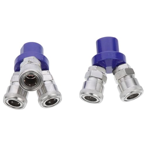 BESPORTBLE 2 Stück Teiliges Pneumatisches Schnellkupplungs Selbstsichernd Runder DREI Verbinder Kompatibel als Druckluftverteiler für Kompressor und Luftschläuche Robuste Installation von BESPORTBLE