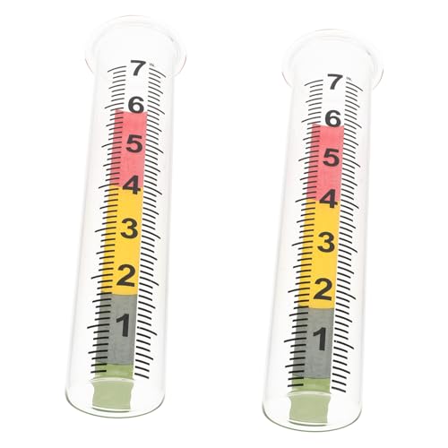 BESPORTBLE 2 Stück Teiliges Regenmessgerät Garten Frostsicher Transparentes Messrohr Präzise Niederschlagsmessung Wetterfest Langlebig für Terrasse und Außenbereich von BESPORTBLE