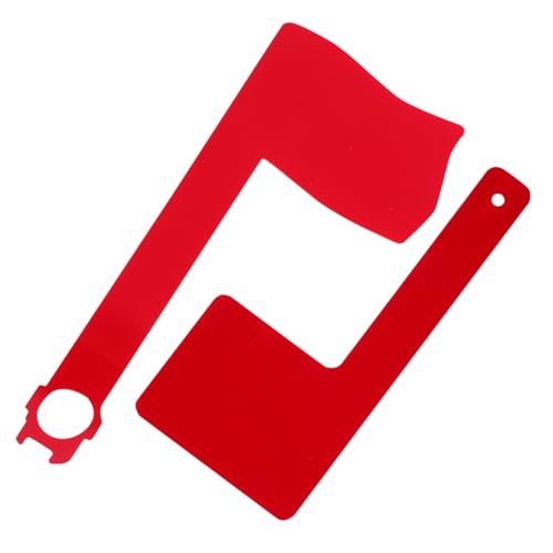BESPORTBLE 2 Stück Teiliges Rotes Briefkasten Flaggen aus Wetterbeständigem Acryl Drehbare Ersatzflaggen für Briefkästen Einfache Anbringung Dekoratives Outdoor Zubehör mit Sicherer Glatter von BESPORTBLE