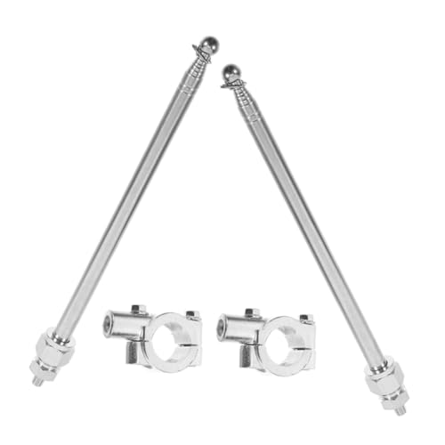 BESPORTBLE 2 Stück Teleskopischer Fahnenmast Verstellbar mit Aluminiumhalterung Motorrad und Fahrrad Flaggenhalter Einfache Platzsparend Kompatibel als Scooter Zubehör von BESPORTBLE