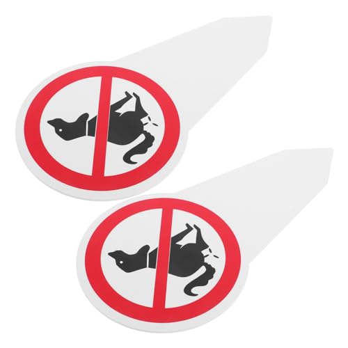 BESPORTBLE 2 Stück Wetterfestes Steckschild Kein Hundeklo mit Erdspieß Warnschild gegen Hundekot im Garten Park und Öffentlichen Bereichen UV Beständig Teiliges zur Sauberhaltung von von BESPORTBLE