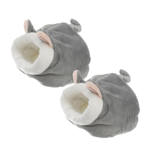 BESPORTBLE 2 Stücke Hamster Winterbett aus Dickem mit Wärmendem Innenfutter Kuscheliges Versteck für Zwerghamster Mäuse Igel Komfortables Nest mit Cartoon Design und Atmungsaktiver Belüftung von BESPORTBLE