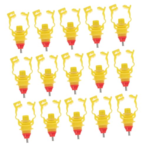 BESPORTBLE 20 Stück Teiliges Automatisches Geflügel trinksystem Federklammer Hühner Wassertränke Geeignet für Hühner Enten Wachteln Langlebig und Einfach zu Montieren Zufällige Farbe von BESPORTBLE