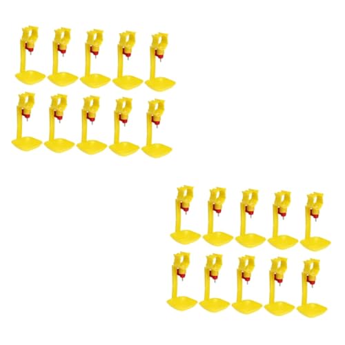 BESPORTBLE 20 Stück Teiliges Automatisches Hühner Wassertränke Integrierte Geflügeltränke mit Aufhängung Gelber Trinkbecher für Hühner Enten und Gänse Wasserersparnisorientiertes BESPORTBLE 20 Stück Teiliges Automatisches Hühner Wassertränke Integrierte Geflügeltränke mit Aufhängung Gelber Trinkbecher für Hühner Enten und Gänse Wasserersparnisorientiertes von BESPORTBLE