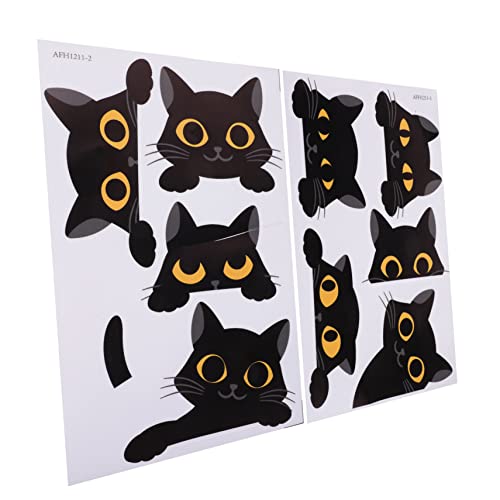 BESPORTBLE 2Blätter Katzen Lichtschalter Aufkleber Niedliche Katzen Dekoration für Wandschalter Selbstklebend Material Anzubringen Rückstandsfrei Abziehbar von BESPORTBLE