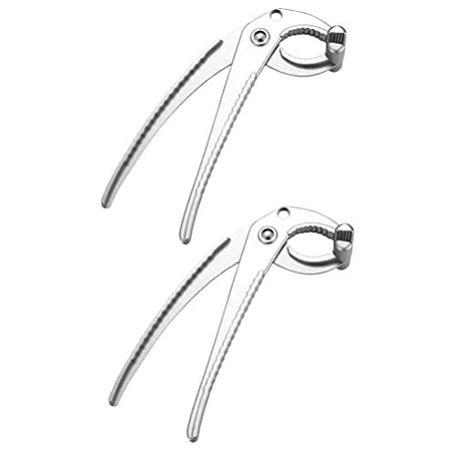 BESPORTBLE 2Pcs Edelstahl Anti- Verbrühen Greifer Clips Heavy Duty Griff Topf Retriever Platten Zangen Schalen Clamp Gerichte Halter ?er Topf Mikrowelle Friteuse Camping Werkzeug von BESPORTBLE