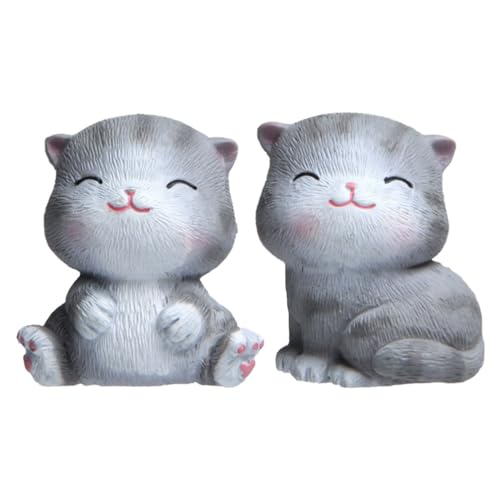 BESPORTBLE 2Pcs Sch?ne Katze Design Kühlschrank Aufkleber Cartoon Kühlschrank Magnet Küche Decor Grau Katzen Magnete Kühlschrank von BESPORTBLE