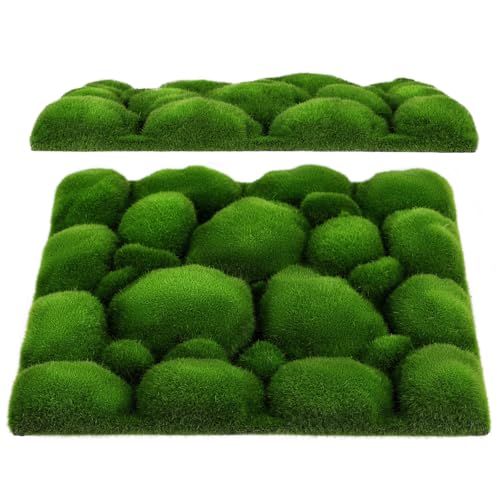 BESPORTBLE 2St Moossteinschieferwand Moosteppiche, künstliches Moos Wand-Pflanzenpads künstliches Gartenmoos künstliche grüne Wand irregulär Wandplatte Mooswand Tafel Pflanzenwand Plastik von BESPORTBLE