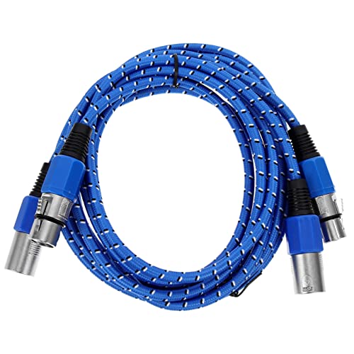 BESPORTBLE 2Stücke Xlr Mikrofon Audiokabel Geflochtenes Design Dreiadrig für Soundkonsole Studio Recorder Mixer für Audiotransfer und Signalübertragung von BESPORTBLE