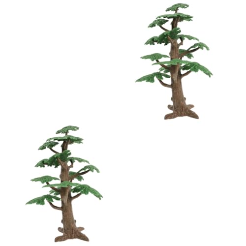 BESPORTBLE 2st Mikro-landschaftsbaum Layout-Miniatur Simuliertes Baummodell Sandtischbaummodell Bäume Für Die Modelleisenbahn Mini-sandtisch-pflanzenmodell Modellbäume Sandkasten Zubehör PVC von BESPORTBLE