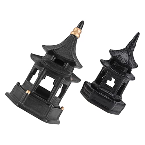 BESPORTBLE 2 Stücke Keramik Pavillons Garten Szene Layout Hexagonal Pavilion Dekore Dekorative Pavilion Statue Pavilion Modell Blumentopf Decor Garten Ornament von BESPORTBLE