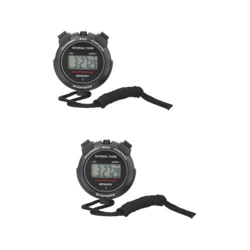 BESPORTBLE 2st Wasserdichter Chronograph Stoppuhr Für Fitnesstrainer Digitaluhr wasserdichte Zeitschaltuhr Küchentimer Stoppuhr Digitale Stoppuhr Großer Timer Handheld Zubehör Abs Student von BESPORTBLE