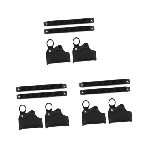 BESPORTBLE 3 Paare Liegeverriegelung balkonstuhl Klappstuhl Recliner Armlehne Verriegeln Faltsessel Reparatur Zubehör strandstuhl Scharnierriegel Ersatzteile für Campingstühle Abs Black von BESPORTBLE