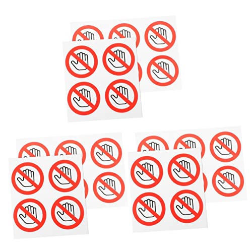 BESPORTBLE 30Stücke Do Not Touch Aufkleber Selbstklebendes Warnschild für Lager und Maschinen Runde Gefahr Aufkleber Haftetiketten zur Vermeidung von Unfällen von BESPORTBLE