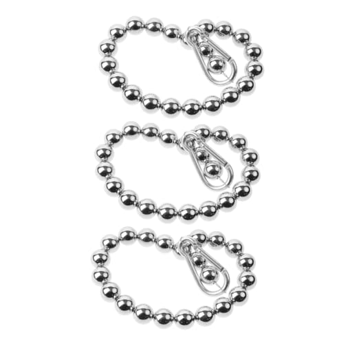 BESPORTBLE 3 Stück Edelstahl Fahnenmast Beaded Retainer Ringe Wetterfest Stabil für Außenbereich Elegante Befestigung Fahnenhalter Zubehör von BESPORTBLE