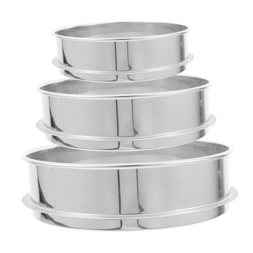 BESPORTBLE 3 Stück Gartensieb Teiliges Rundes Bodensieb Metallgewebe Sieb Erde Kompost Durchwurfsieb für Garten Labor und DIY mit Hoher Präzision und Einfacher BESPORTBLE 3 Stück Gartensieb Teiliges Rundes Bodensieb Metallgewebe Sieb Erde Kompost Durchwurfsieb für Garten Labor und DIY mit Hoher Präzision und Einfacher von BESPORTBLE