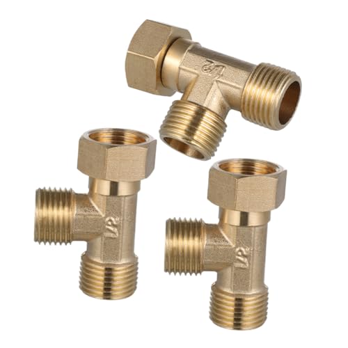 BESPORTBLE 3 Stück Kupfer T Stück Kupferrohradapter Rohrverschraubung Adapter Mit Drei Kupferrohrverschraubungen Adapter Kupferverschraubung Metallkonverter von BESPORTBLE