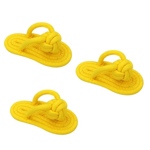 BESPORTBLE 3 Stück Langlebiges Kauspielzeug aus Baumwollseil in Hausschuh Form Robust und Zahnreinigend Geeignet für Kleine und Mittelgroße Hunde Wie Chihuahua und Pomeranian von BESPORTBLE
