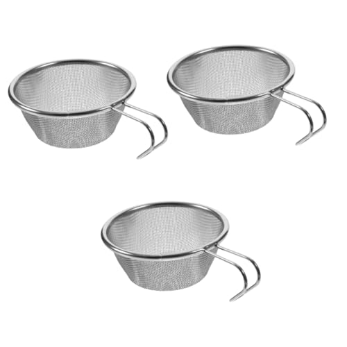 BESPORTBLE 3 Stück Mesh Löffel Für Lebensmittel Feines Einweichen Servierbecher Nussmilchbereiter Kochgeschirr Camping Titanbecher Siebdeckel Kochset Besteck Reiswascher Sieb von BESPORTBLE