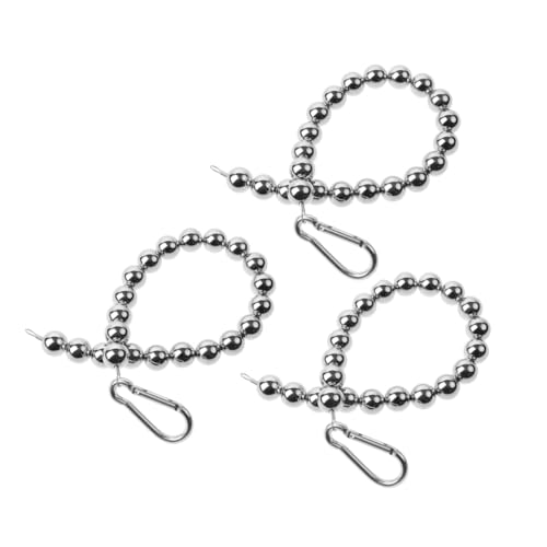 BESPORTBLE 3 Stück Teiliges Edelstahl Fahnenmast Beaded Retainer Ringe mit Clip Sichere Befestigung Einfache Anbringung Wetterfest Vielseitig für Verschiedene Fahnenmasten Langlebiges von BESPORTBLE