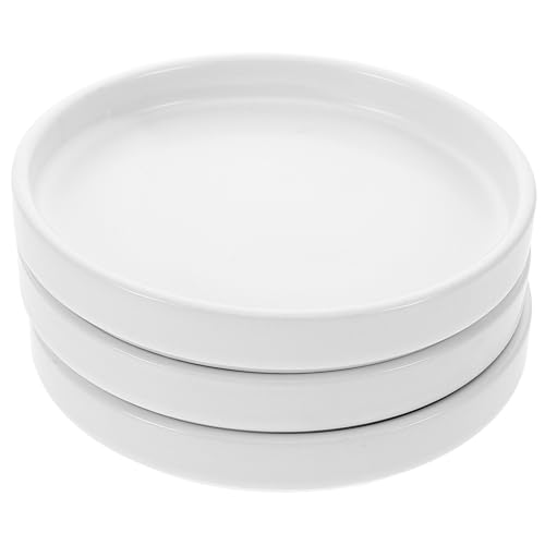 BESPORTBLE 3 Stück Teiliges Keramik Pflanzuntersetzer Rundes Design Stabiles Pflanzen Tablett Pflanzenteller Blumentopf Untersetzer für Zimmerpflanzen und Garten von BESPORTBLE