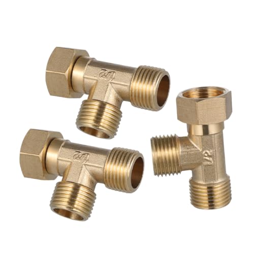 BESPORTBLE 3 Stück Teiliges Kupfer-wasserleitungs-splitter- Präzisions-drei-wege-adapter mit Gewinde Hitzebeständig und Druckfest für Solar-wassererhitzer Haus Gewerbeinstallation von BESPORTBLE
