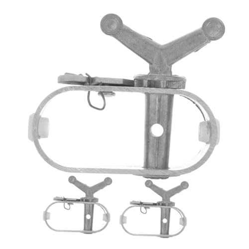 BESPORTBLE 3 Stück für Poolabdeckung drahtspanner Poolabdeckungskabel Pool-Seilwinde Kabelspanner Mini-Winde Drahtseil crimpen Schwimmbeckenabdeckung Winde a3 Stahl Silver von BESPORTBLE