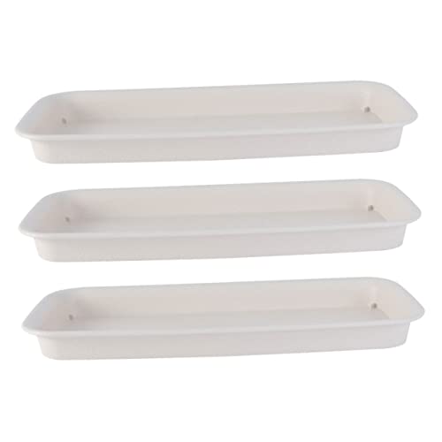 BESPORTBLE 3 Teiliges Blumentopf Tablett Pflanzgefäße Quadratisches Tablett Terrakotta Töpfe Pflanzgefäß Tablett Ovales Tablett Blumentopf Tropfschale Trifle Pflanztablett Für Den von BESPORTBLE