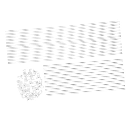 BESPORTBLE 30 Stück Pflanzenstützstäbe Klare Acryl Pflanzstäbe Mit Clips Orchideenstäbe Für Den Innen Und Außenbereich Gemüse Blumen Kletterstützen Ranken von BESPORTBLE
