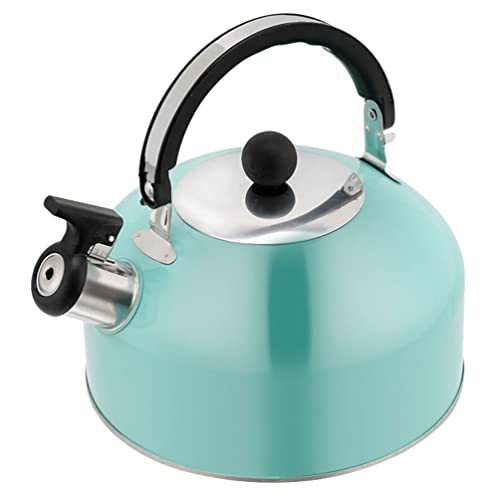 BESPORTBLE 3L Wasserkocher Induktion Gas Wasserkessel Pfeifkessel ?tenkessel Teekessel Teekocher Pfeifenkessel Kaffeekanne Kaffeekessel Pfeifender Kessel Teebereiter für Küche Blau Flötenkessel Blau von BESPORTBLE