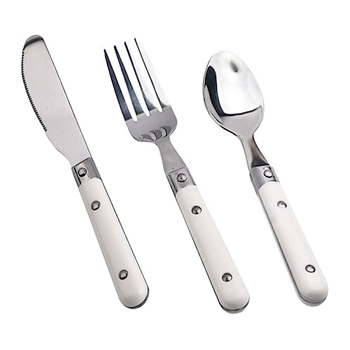 BESPORTBLE 3Stücke Besteck Set für Teiliges Geschirrset Weiß für Zuhause Restaurants und Bars Leicht zu Reinigen Schneidet Steaks Scharf und Reibungslos BESPORTBLE 3Stücke Besteck Set für Teiliges Geschirrset Weiß für Zuhause Restaurants und Bars Leicht zu Reinigen Schneidet Steaks Scharf und Reibungslos von BESPORTBLE