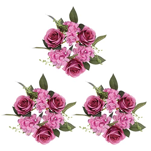BESPORTBLE 3st Kerzengirlande Tischkranz Falschen Rosen Kerzenringkranz Teelicht-Kerze-Kranz Frühlingsfest Girlanden Blumenaufsätze Für Tische Künstliche Die Blumen Violett Plastik BESPORTBLE 3st Kerzengirlande Tischkranz Falschen Rosen Kerzenringkranz Teelicht-Kerze-Kranz Frühlingsfest Girlanden Blumenaufsätze Für Tische Künstliche Die Blumen Violett Plastik von BESPORTBLE