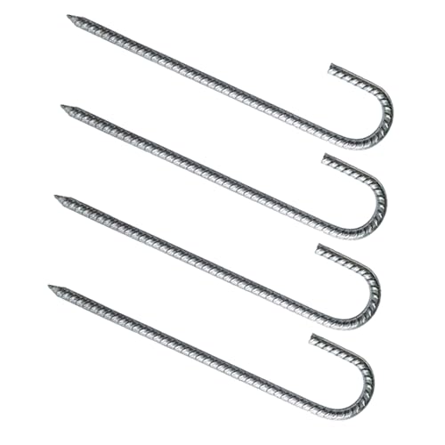 BESPORTBLE 4 STÜCKE Teiliges U Förmige Zeltheringe aus Verzinktem Stahl Rostfrei Langlebig und als Bodenanker für Camping Garten Pavillon und Außenbereich von BESPORTBLE