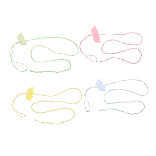 BESPORTBLE 4 Stück Hamster -Weste -Traktionsseil Geschirre für Tiere Frettchenleine und Geschirr Rattengurt kleine Tierleinen Kleidung für Hamster Eichhörnchengeschirr und Leine Stoff von BESPORTBLE