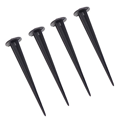BESPORTBLE 4 Stück Teiliges Gartenlampen Erdspieße aus Langlebigem Aluminium mit Schraube Praktische Bodenstecker für Außenbereiche Geeignet für Rasenlampen Einfache für Garten und Terrasse von BESPORTBLE