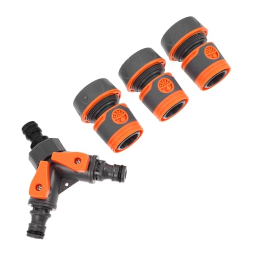 BESPORTBLE 4 Stück Teiliges Gartenschlauch Schnellanschluss Kunststoff verteiler Wege Wasserhahn Unabhängiger Absperrventil Auslaufsicher für Gartenbewässerung und Pflanzenpflege von BESPORTBLE