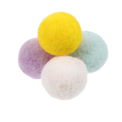 BESPORTBLE 4 Stück Teiliges Kleines Hundekauspielzeug aus Widerstandsfähigem Filz mit Glocke Interaktiver Beißball für Welpen Zahnfreundlich Spielerisch zur Beschäftigung und Zahnpflege von BESPORTBLE