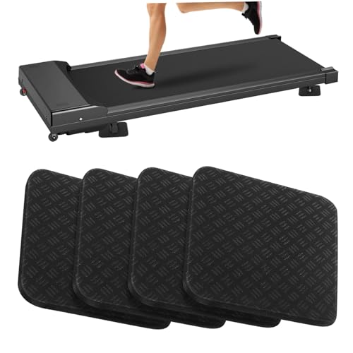 BESPORTBLE 4 Stücke Teiliges Treadmill Mat Rutschfestes Stoßdämpfendes Fitnessgerät Schutzmatte für Teppichböden Langlebige Pu-Materialien Stabiler Halt für Heimtrainer und Laufband von BESPORTBLE