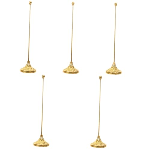 BESPORTBLE 5 Stück Metallischer Tischflaggenhalter aus Robustem Eisen Stabiler Fahnenmast mit Praktischem Sockel Einfacher Aufbau Tragbar für Bürotisch Konferenzräume und Fahrzeug von BESPORTBLE