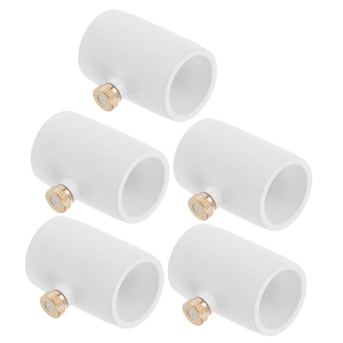 BESPORTBLE 5 Stück Sprühkühlsystem Filter Luft Leistung Wasserhahn Düsen LED Ende sprühnebel verbindungsschlauch Kühlungssystem sprühwischer 1/2 Zoll PVC-Mister-Kupplung Ersatz-Nebeldüse Weiß von BESPORTBLE