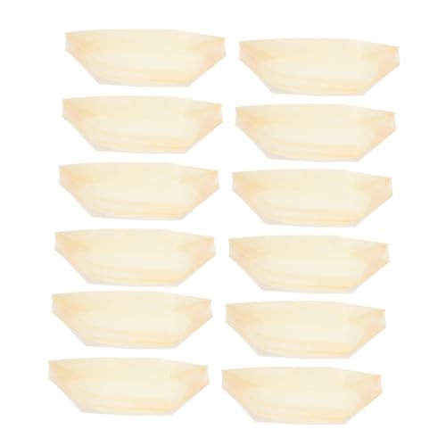 BESPORTBLE 50 Stück Lunchbox in Form Eines Sushi-Bootes Sushi-Form Hai-Sushi-Platte Sushi-tablett Sushi-servierplatten Wurstwarenboote Bootförmige Tabletts Sushi-kit Sushi-behälter Holz Beige von BESPORTBLE
