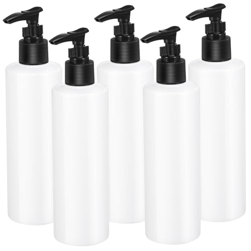 BESPORTBLE 5st Shampoo-Flasche Spenderflasche Pumpspender Leer Nachfüllbar Conditioner Flasche H?ndedesinfektionsmittel Flasche Seifenflasche Pumpflasche Weiß Glaspumpe Bilden Plastik Reisen von BESPORTBLE