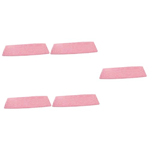 BESPORTBLE 5st Tischdecke Abdeckung Tische Tisch Im Freien Terrasse Party Rechteckig Schwimmbad Outdoor-Tuch Gartenmöbel Plaid Picknick Runder Couchtisch Gänseblümchen Rot PVC-Flanell von BESPORTBLE
