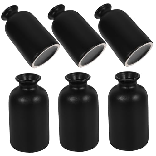 BESPORTBLE 6 Stück Balkonvasen Pflanzenhalter Für Den Innenbereich Töpfe Für Den Außenbereich Dekorative Blumentöpfe Durchsichtige Beige Vase Selbstpflanzende Kleine Sukkulententöpfe von BESPORTBLE