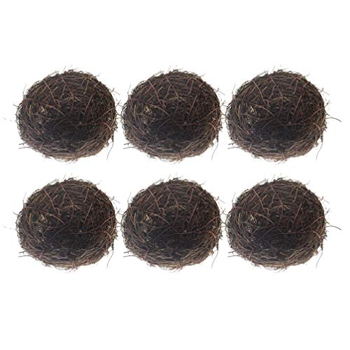 BESPORTBLE 6X Deko-Vogelnest, naturgetreues Nest aus, tolle Dekoration zu Ostern, realistisch, handgefertigt (3 Stück - Vogelnest 10x10cm) von BESPORTBLE