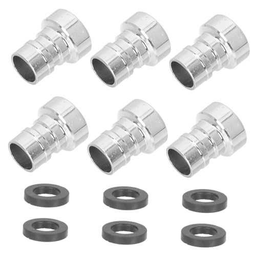BESPORTBLE 6 Stück Teiliges Edelstahl Wasserhahn Adapter Korrosionsbeständiger Faucet Connector Robuster Küchenarmatur Adapter für Waschmaschine und Spüle Langlebiger Wasserhahn Aufsatz BESPORTBLE 6 Stück Teiliges Edelstahl Wasserhahn Adapter Korrosionsbeständiger Faucet Connector Robuster Küchenarmatur Adapter für Waschmaschine und Spüle Langlebiger Wasserhahn Aufsatz von BESPORTBLE