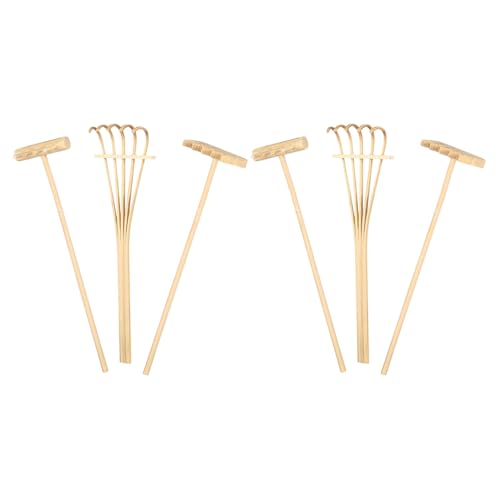 BESPORTBLE 6 Stück Teiliges Mini Sandrechen für Zen Garten Desktop Robuste Sand Gartengeräte zum Einfachen Sandformen Kreative Meditations Dekorationswerkzeuge für Sandkästen von BESPORTBLE